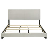 Dorian Fabric Upholstered California King Panel Bed Cream - 300852KW