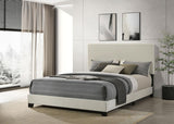 Dorian Fabric Upholstered Queen Panel Bed Cream - 300852Q