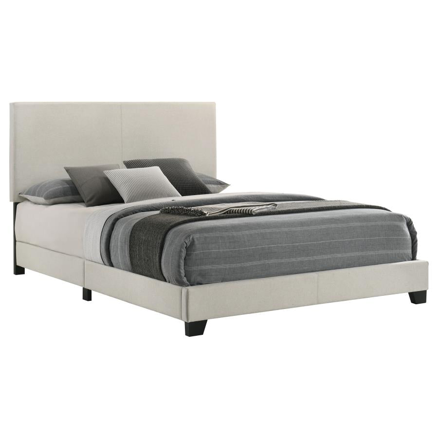 Dorian Fabric Upholstered Queen Panel Bed Cream - 300852Q