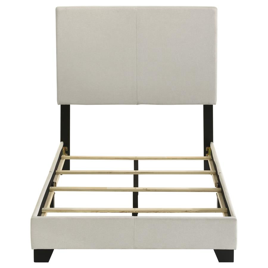 Dorian Fabric Upholstered Twin Panel Bed Cream - 300852T