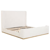 Nala Upholstered Eastern King Sleigh Bed Cream - 302046KE