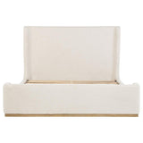 Nala Upholstered Eastern King Sleigh Bed Cream - 302046KE