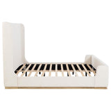 Nala Upholstered Eastern King Sleigh Bed Cream - 302046KE