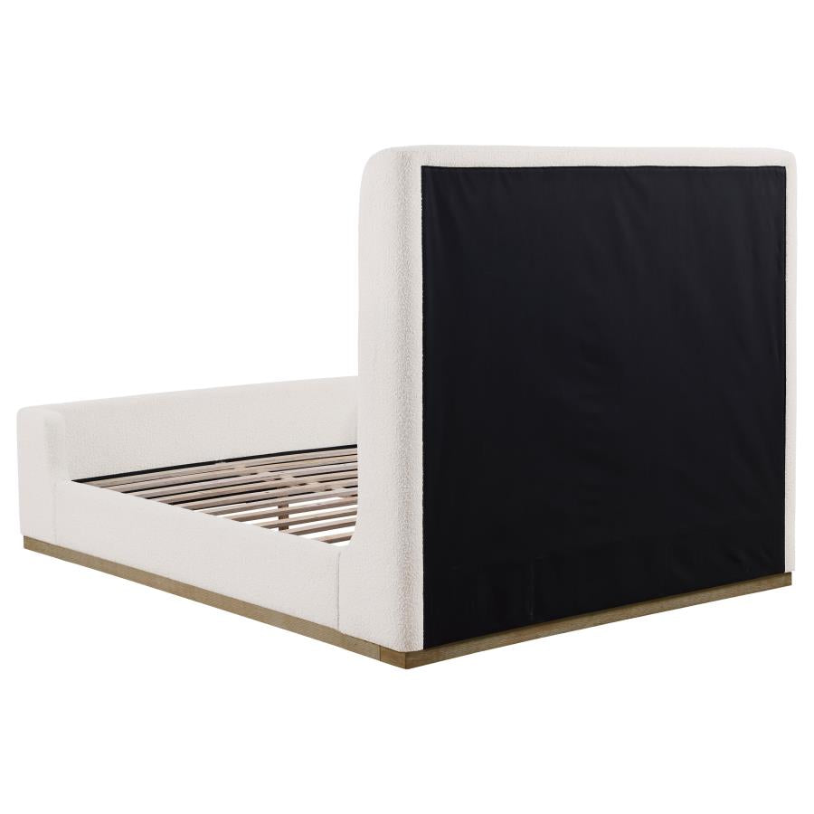 Nala Upholstered Queen Sleigh Bed Cream - 302046Q