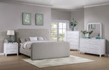 Wren Upholstered Eastern King Panel Bed Grey - 302052KE
