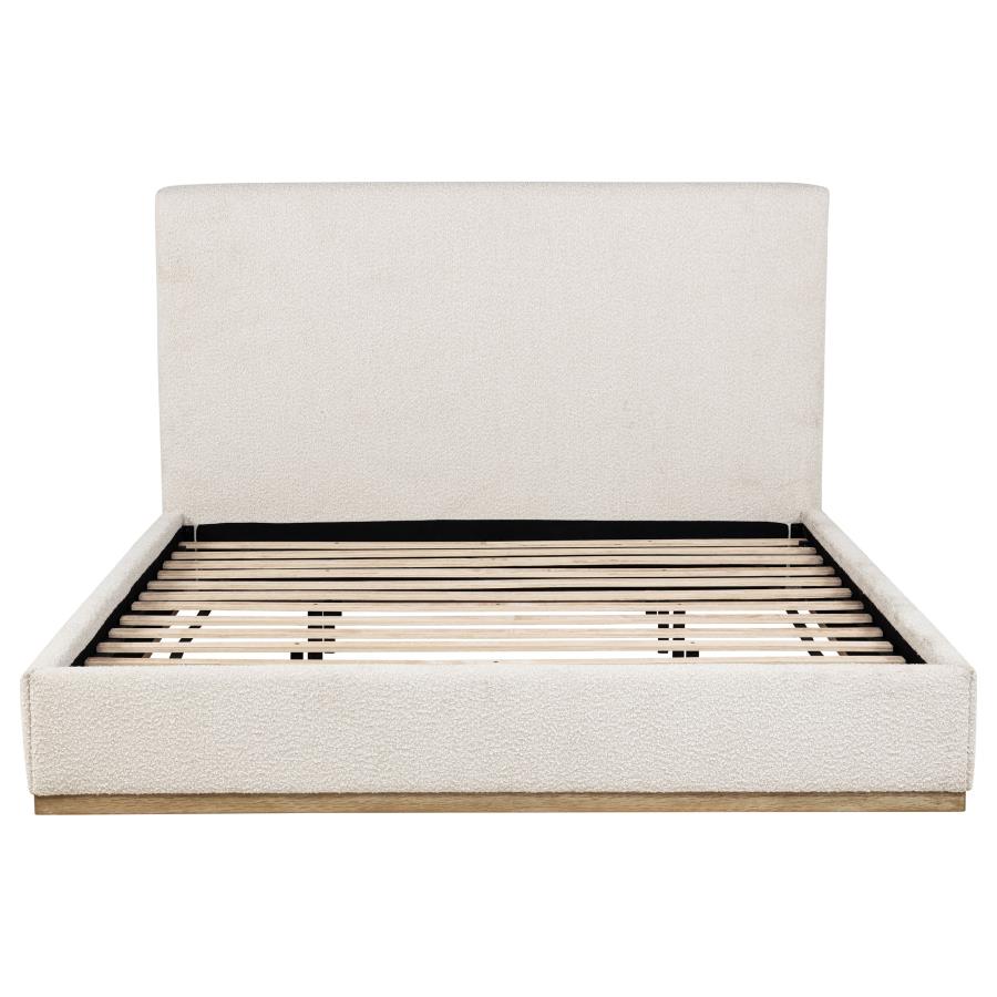 Knox Upholstered EASTERN KING Panel Bed Cream - 302053KE