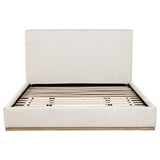 Knox Upholstered EASTERN KING Panel Bed Cream - 302053KE