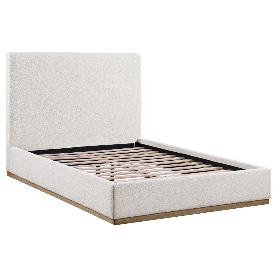 Knox Upholstered Queen Panel Bed Cream - 302053Q
