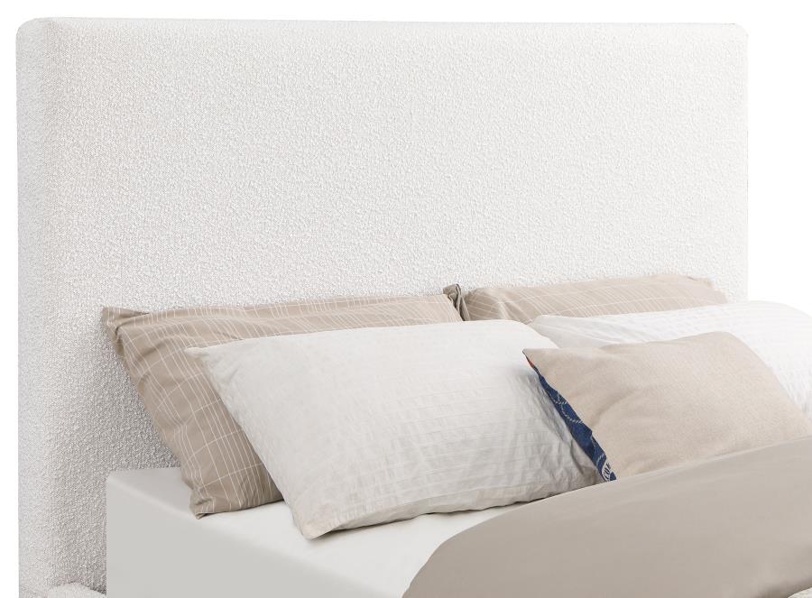 Knox Upholstered Queen Panel Bed Cream - 302053Q