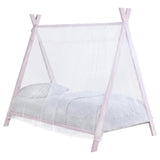 Fultonville Metal Twin Tent Bed with 7-inch Mattress Pink - 302133-SM