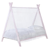 Fultonville Metal Twin Tent Bed with 7-inch Mattress Pink - 302133-SM