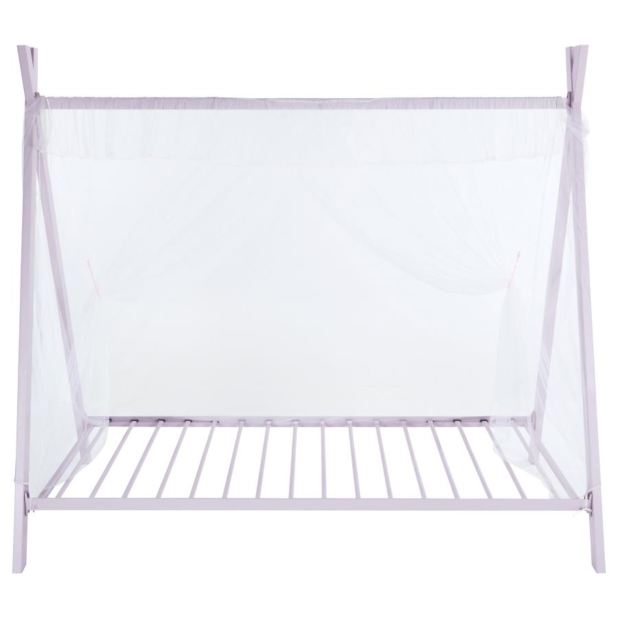Fultonville Metal Twin Tent Bed with 7-inch Mattress Pink - 302133-SM