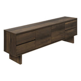TV Stand With Storage Drawers And Cabinet - Brown