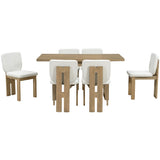 Dining Table Set For 6 With Upholstered Chairs