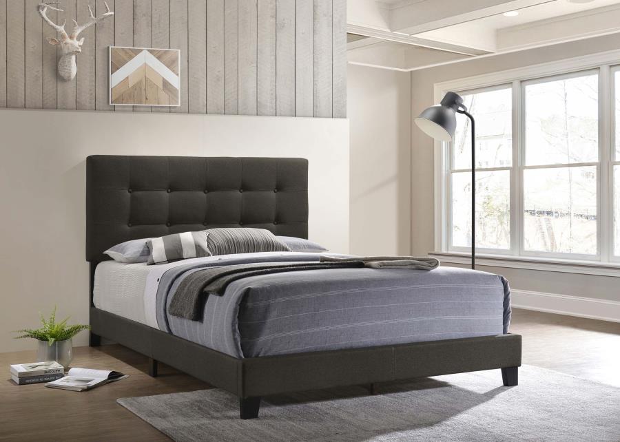 Mapes Upholstered Full Panel Bed Charcoal - 305746F