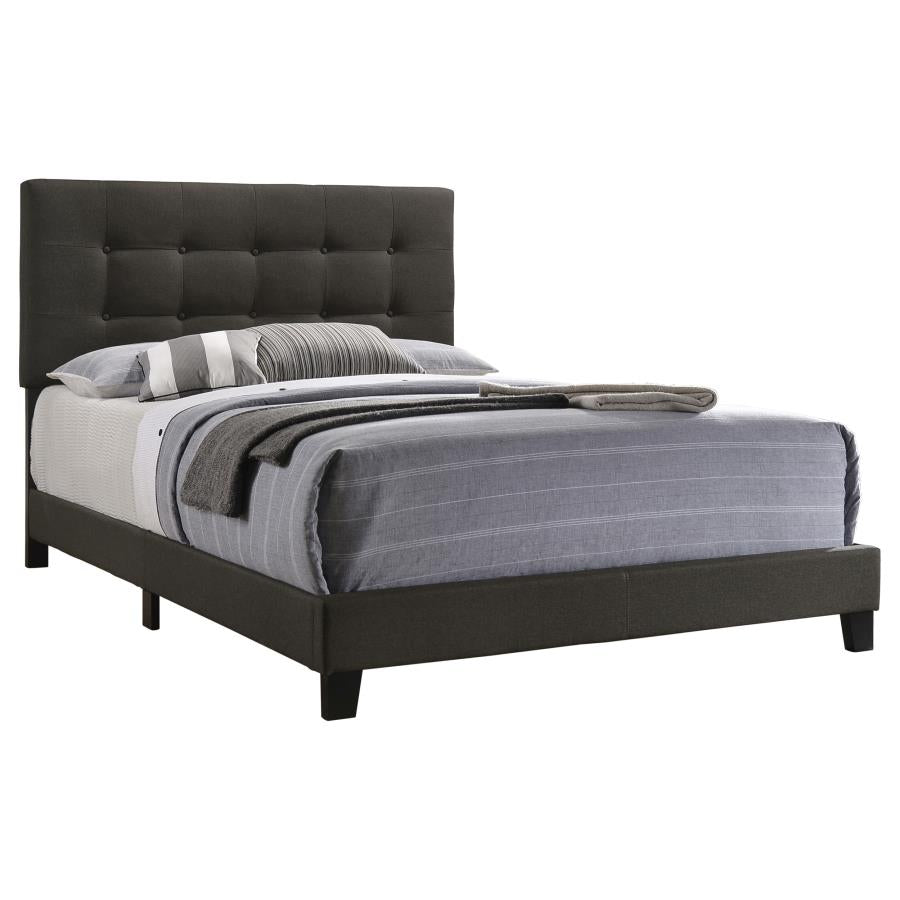 Mapes Upholstered Eastern King Panel Bed Charcoal - 305746KE
