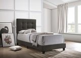 Mapes Upholstered Twin Panel Bed Charcoal - 305746T