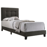 Mapes Upholstered Twin Panel Bed Charcoal - 305746T