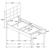Mapes Upholstered Twin Panel Bed Charcoal - 305746T