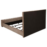 Senna Upholstered Eastern King Audio Flame Visualizer Bed Brown - 305811KE