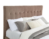 Senna Upholstered Eastern King Audio Flame Visualizer Bed Brown - 305811KE