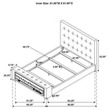 Senna Upholstered Queen Audio Flame Visualizer Bed Brown - 305811Q