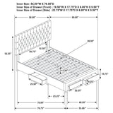 Soledad Upholstered Full Storage Panel Bed Grey - 305877F