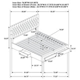 Soledad Upholstered Eastern King Storage Panel Bed Grey - 305877KE