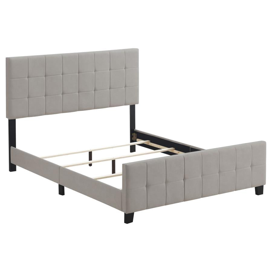 Fairfield Upholstered Eastern King Panel Bed Beige - 305952KE