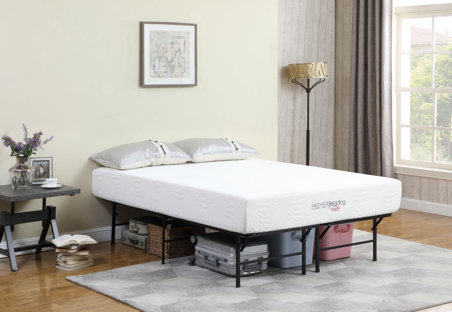 Mabel Metal Eastern King Mattress Support Platform Bed Black - 305957KE