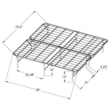 Mabel Metal Eastern King Mattress Support Platform Bed Black - 305957KE