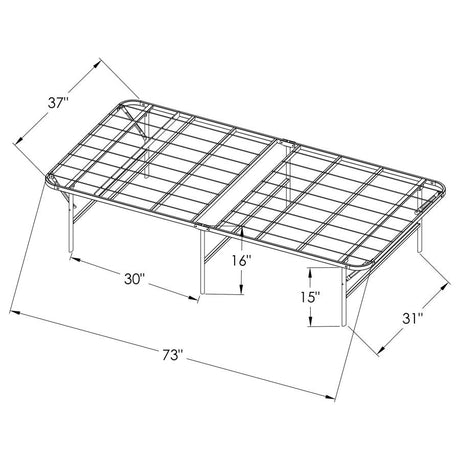 Mabel Metal Twin Mattress Support Platform Bed Black - 305957T