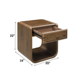 Lanza - End Table With Drawer - Dark Walnut