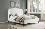 Mosby Upholstered Eastern King Wingback Bed Snow - 306020KE
