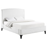 Mosby Upholstered Eastern King Wingback Bed Snow - 306020KE