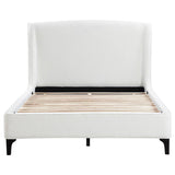 Mosby Upholstered Eastern King Wingback Bed Snow - 306020KE