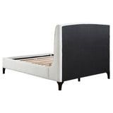 Mosby Upholstered Eastern King Wingback Bed Snow - 306020KE