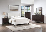 Mosby Upholstered Eastern King Wingback Bed Snow - 306020KE