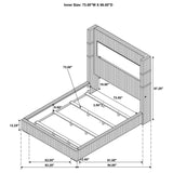 Tisdall Upholstered Cal King Flame Visualizer Bed Black - 306031KW