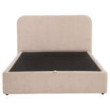 Anders Upholstered Eastern King Storage Lift Platform Bed Beige - 306037BEIKE