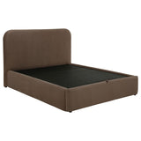 Anders Upholstered Queen Storage Lift Platform Bed Chocolate - 306037CHQ