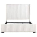 Natasha 65-inch Upholstered Eastern King Wingback Bed Cream - 306051KE
