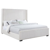 Natasha 65-inch Upholstered California King Bed Cream - 306051KW