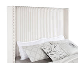 Natasha 65-inch Upholstered California King Bed Cream - 306051KW