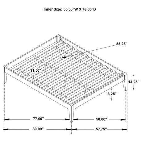 Hounslow Full Universal Platform Bed White - 306128F