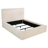 Rebecca Faux Fur Upholstered Eastern King Bed Cream - 306141KE