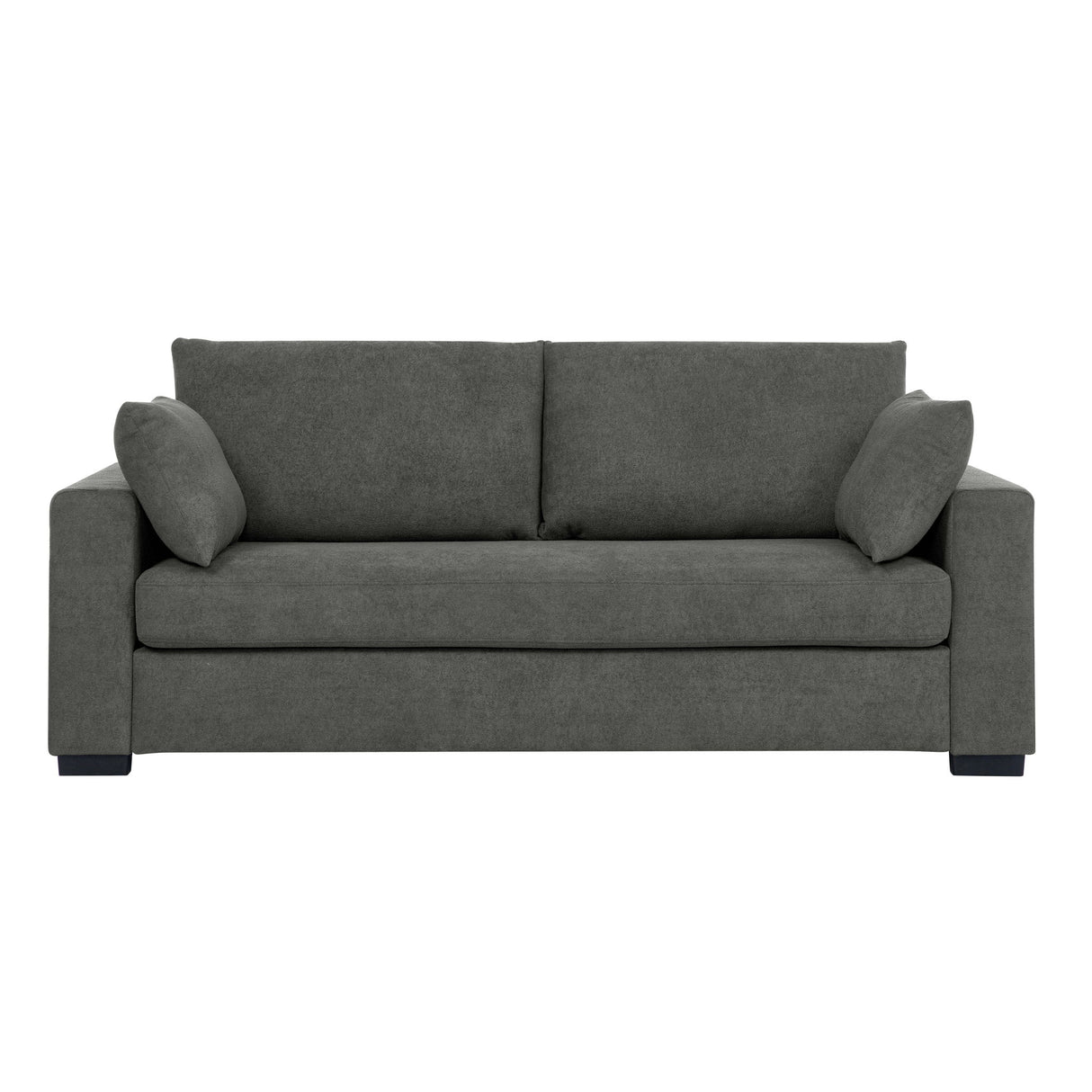 Upholstered Sofa With Toss Pillows - Dark Gray