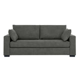 Upholstered Sofa With Toss Pillows - Dark Gray