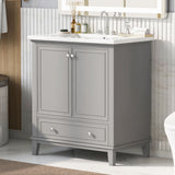 Modern Bathroom Vanity With Sink Combo, Doors And Drawer