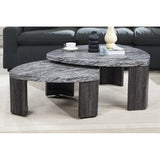 Triangle Nesting Coffee Table Set (Set of 2) - Gray